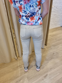 Onado middelhoge taille slim fit beige