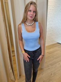 topje hartjesboordje blauw