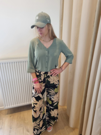 lossere broek tropische print JDY