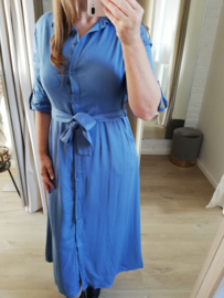 maxi-jurk jeansblauw