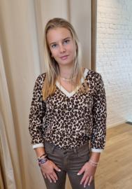 blouse kaki print