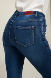 Toxik hoge taille donker jeansblauw L 185-J86