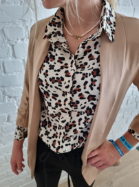 blazer 3/4 mouw licht camel