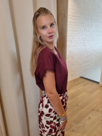 T-shirt kant donker pruim