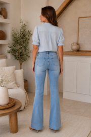Middelhoge taille bootcut lichtblauw