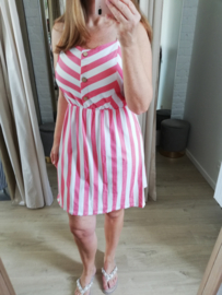 zomerjurk met lijstjes koraal