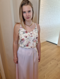 effen rok satijnglans poederroze