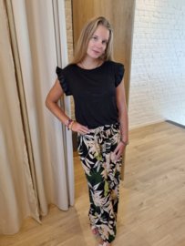 T-shirt met leuke mouwtjes zwart