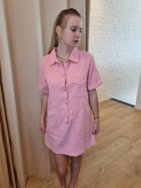 stevige katoenen jurk met zakje  KILKY