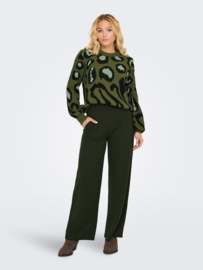 relaxed fit broek stretch JDY donkergroen