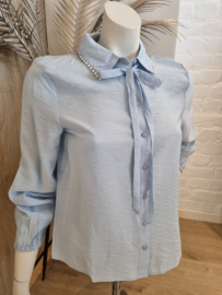 JDYCLOUD LIFE L/S BOW SHIRT WVN lichtblauw