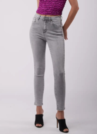 -Toxik hoge taille jeansgrijs H2598-5