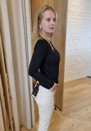 longsleeve met lurex en fijne streepjes zwart JDY