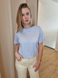 T-shirt lemon blauw