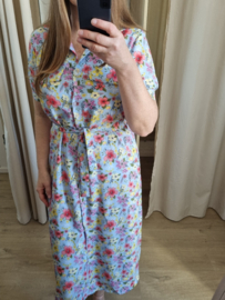 maxi-jurk bloemen lichtroze