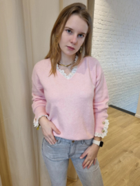 mouwloos donsjasje roze