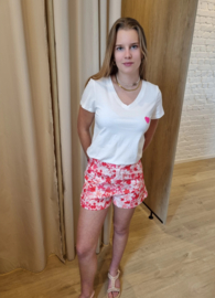 shortje oranje print