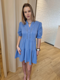 JDYTHEIS LIFE 2/4 LACE DRESS WVN DIA azuurblauw