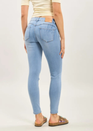 Toxik mediumhoge taille light bleached denim super push up L21164-19