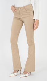 Hoge taille bootcut crèmebeige super stretch H6954