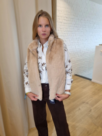 donsjasje met rits donkerbeige