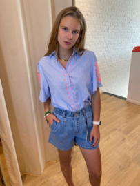hemd met broderie roze