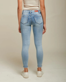 Toxik mediumhoge taille very light blue denim L21284-3