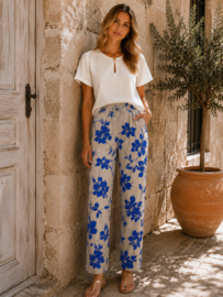 JDYDIVYA LIFE S/S BUTTON TOP WVN DIA cloud dancer