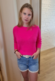 zachte trui alpacawol fuchsia