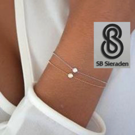 14krt Gouden armband met zirconia