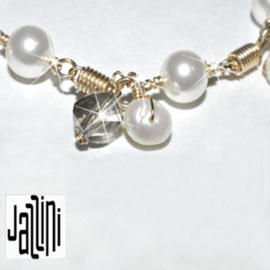 Goldfilled   Armband  - met Zoetwaterparels en kristallen