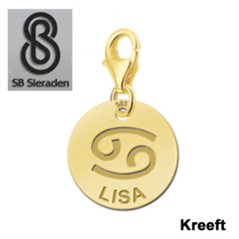 Karabijnslot - BEDEL-Sterrenbeeld- 14 krt goud
