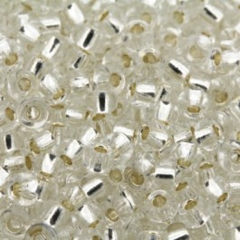 Miyuki Rocailles 8/0 Silverlined crystal 0001