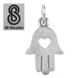 Zilveren HAMSA als bedel of Charm