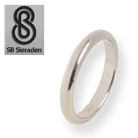 Gladde zilveren ring 3mm Halfrond