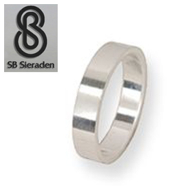 Gladde zilveren ring 5mm
