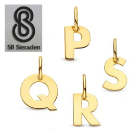 Gouden letter bedel 10mm - Hanger