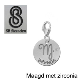 Karabijn BEDEL met zirconia -Sterrenbeeld- ECHT Zilver 925