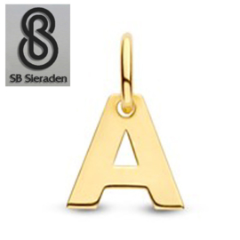Gouden letter bedel 6mm - Hanger