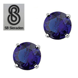 Oorknopjes Licht blauw lab created SAFFIER