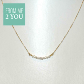 Ketting met ZOETWTER PARELTJES - From Me To You - Goldfilled-14k