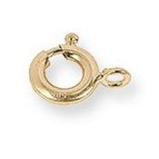 Losse gouden veerring sluiting 4,5mm met oogje