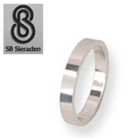 Gladde zilveren ring 4mm