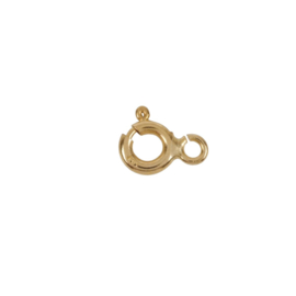 Losse gouden veerring sluiting 4,5mm met parallel oogje