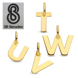 Gouden letter bedel 6mm - Hanger