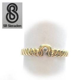 14krt  gouden ring met ZIRCONIA