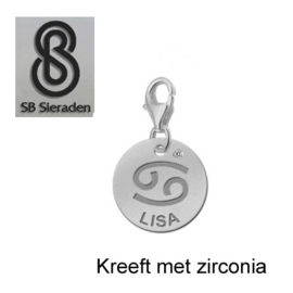 Karabijn BEDEL met zirconia -Sterrenbeeld- ECHT Zilver 925