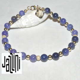 Goldfilled   Armband  - met LAPIS LAZULI