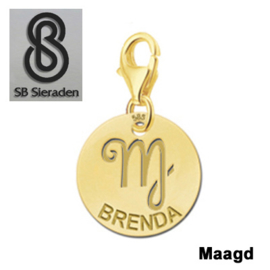 Karabijnslot - BEDEL-Sterrenbeeld- 14 krt goud