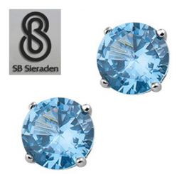 Oorknopjes Licht blauw lab created AQUAMARIJN